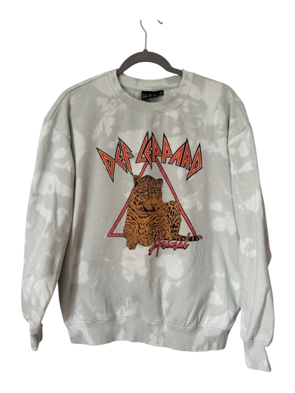 Def Leppard 'Animal' Tie Dye Crewneck Sweatshirt - Vintage Style size XL